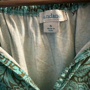 Sundance Turquoise and Olive Floral Dress